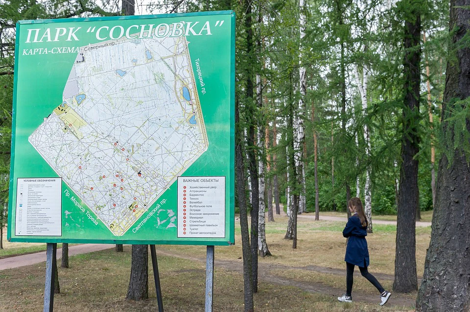 Схема парка сосновка в санкт петербурге