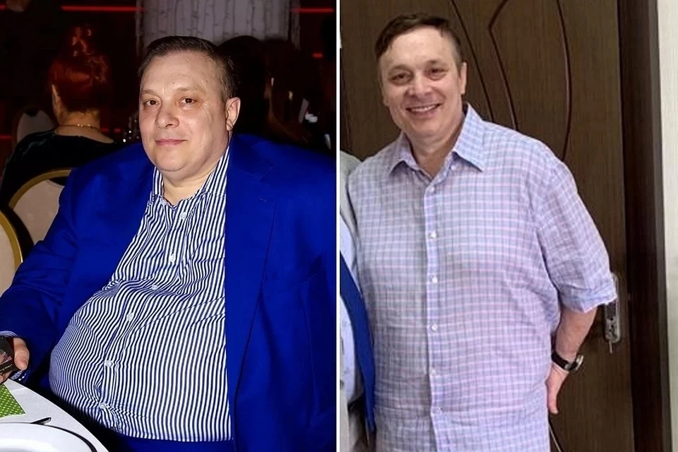 Андрей Разин до и после похудения. Фото: из личного архива продюсера