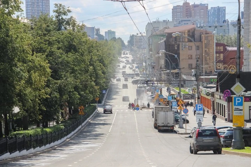 В Перми идет капитальный ремонт Комсомольского проспекта.