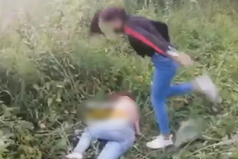 Избиением 12-летней школьницы из Кузбасса заинтересовался Следственный комитет. ФОТО: кадр видео vk.com, "Инцидент Кемерово"