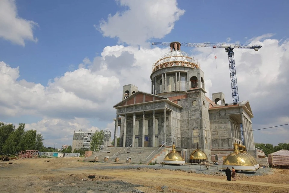 Собор будет достроен к 2023 году. Фото: пресс-служба Челябинской митрополии.