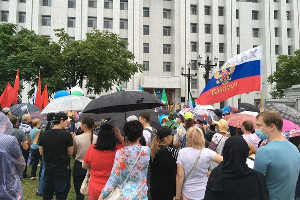 Официально: количество людей участвующих в несанкционированных митингах в Хабаровске снижается