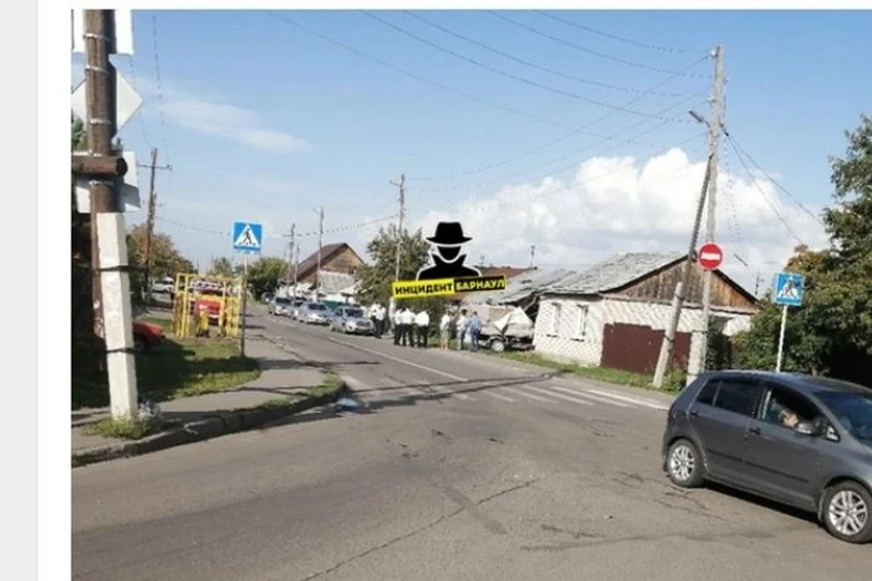 Инцидент произошел на улице Фомина. Фото: скриншот с паблика "Инцидент Барнаул"