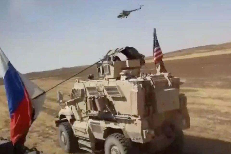 Уже не раз в Сирии случались стычки между российскими и американскими военными. Фото: скрин с видео t.me/RVvoenkor