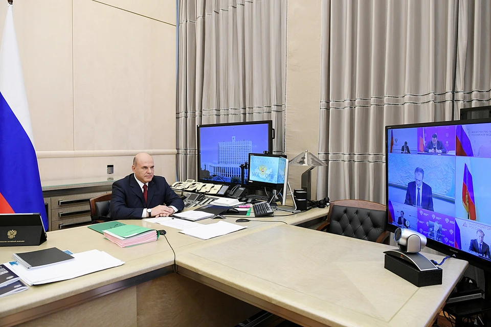 Михаил Мишустин на заседании правительства. Фото: Рамиль Ситдиков/POOL/ТАСС