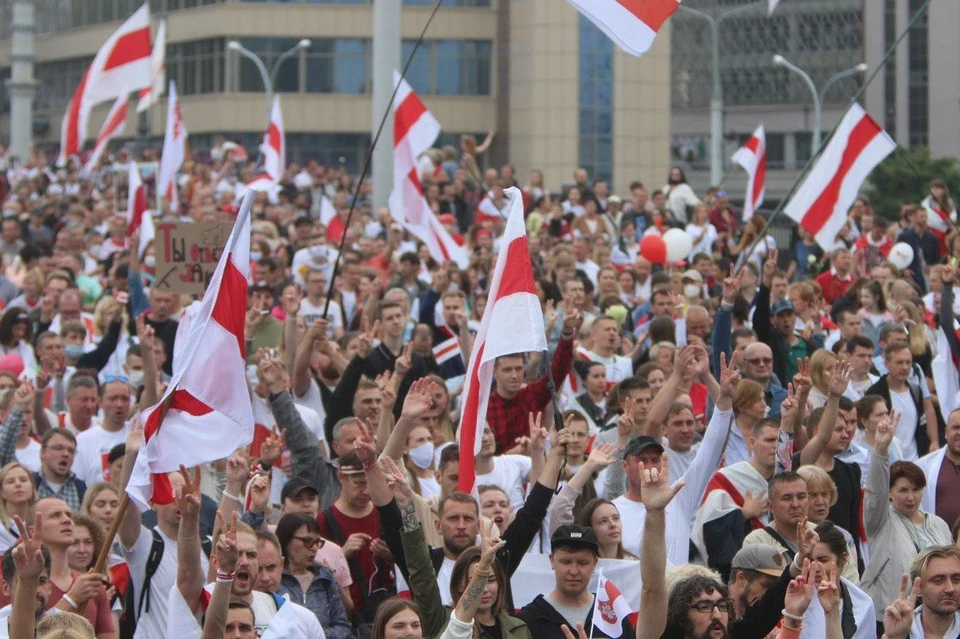 5000 человек вышли на марши протеста в Белоруссии за минувшие сутки