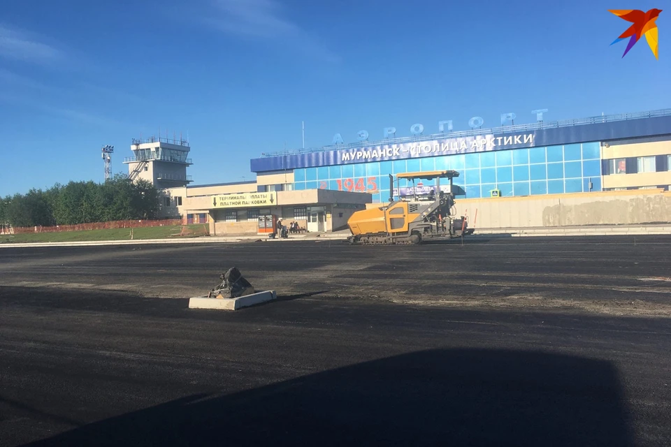 Реконструкция привокзальной площади аэропорта "Мурманск" подходит к концу.