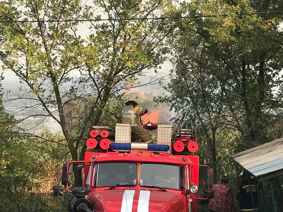 С огнем боролись восемь пожарных. Фото: пресс-служба областного МЧС
