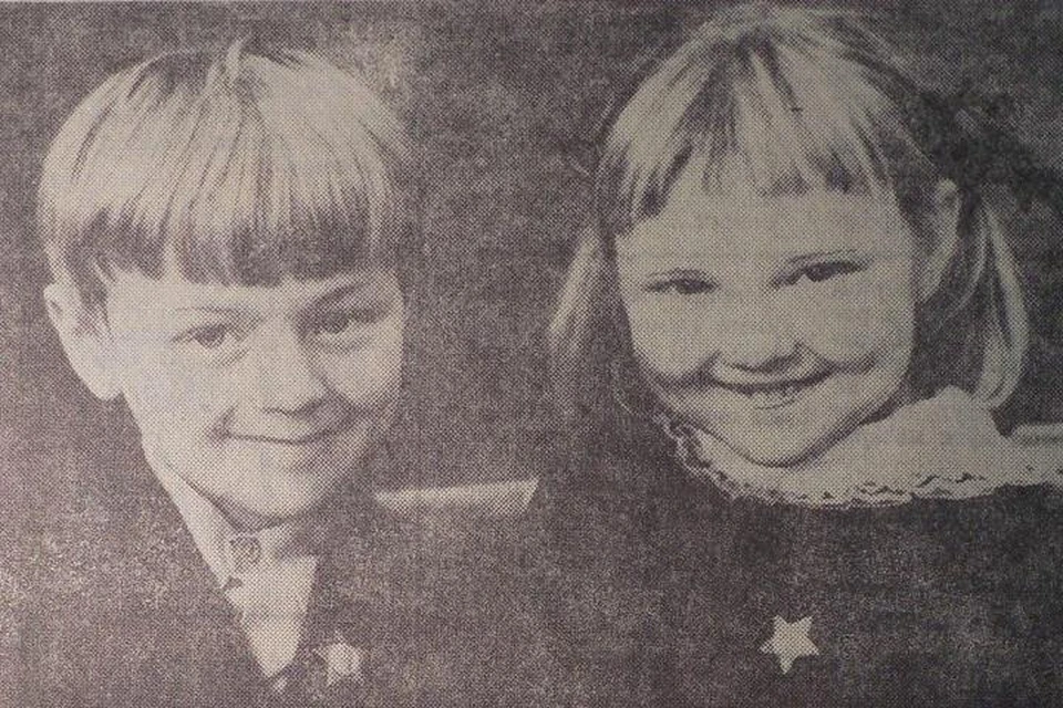 1977 год. Юра Любезников и Оля Грицененко в первом классе.