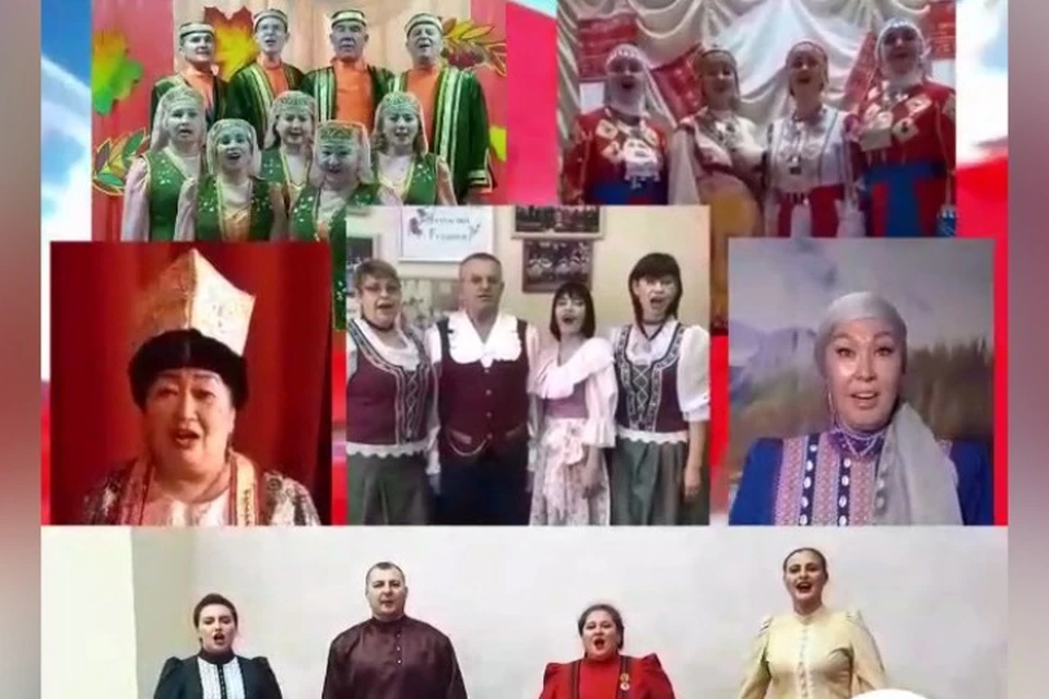 Кузбассовцы исполнили песню «Широка страна моя родная» на шести языках. ФОТО: кадр видео Центра народного творчества Кузбасса