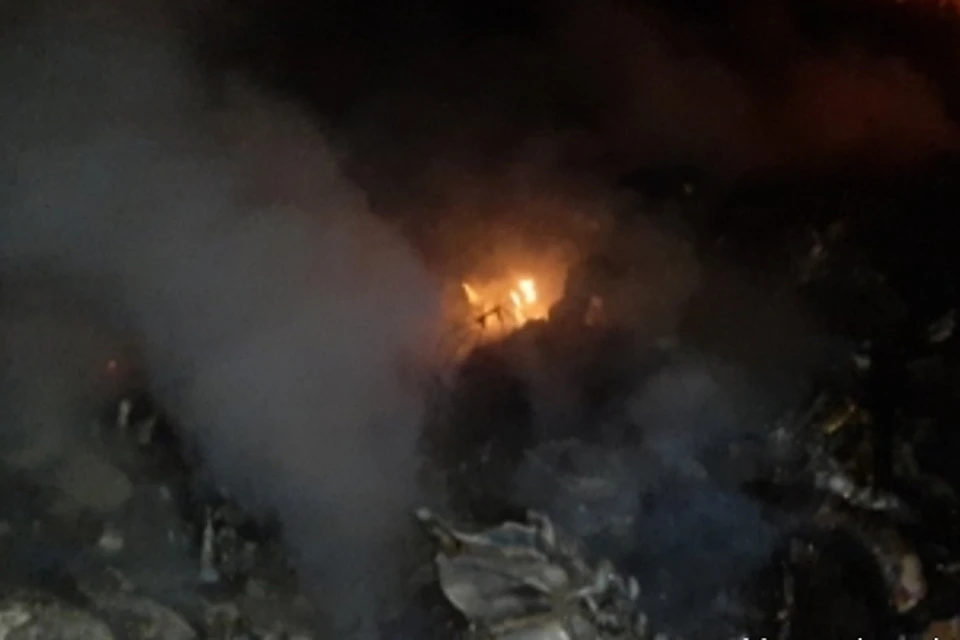 В результате попадания ракеты вертолет потерял управление и упал в горной местности. Фото: МЧС Армении
