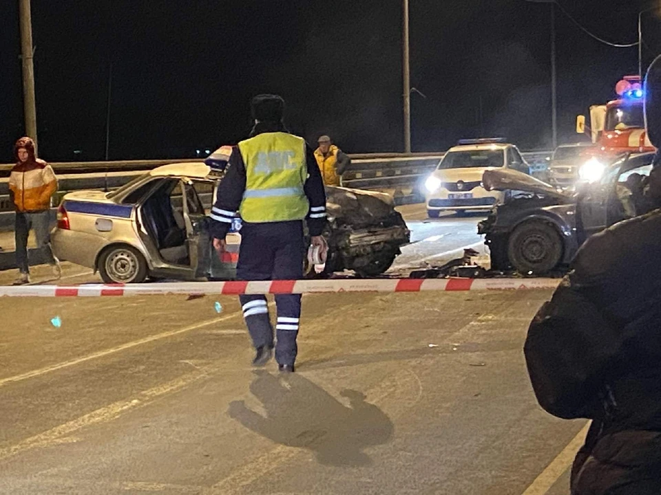 В Касимове на мосту произошло жуткое ДТП с участием полицейской машины. Фото: https://vk.com/avtoclub62