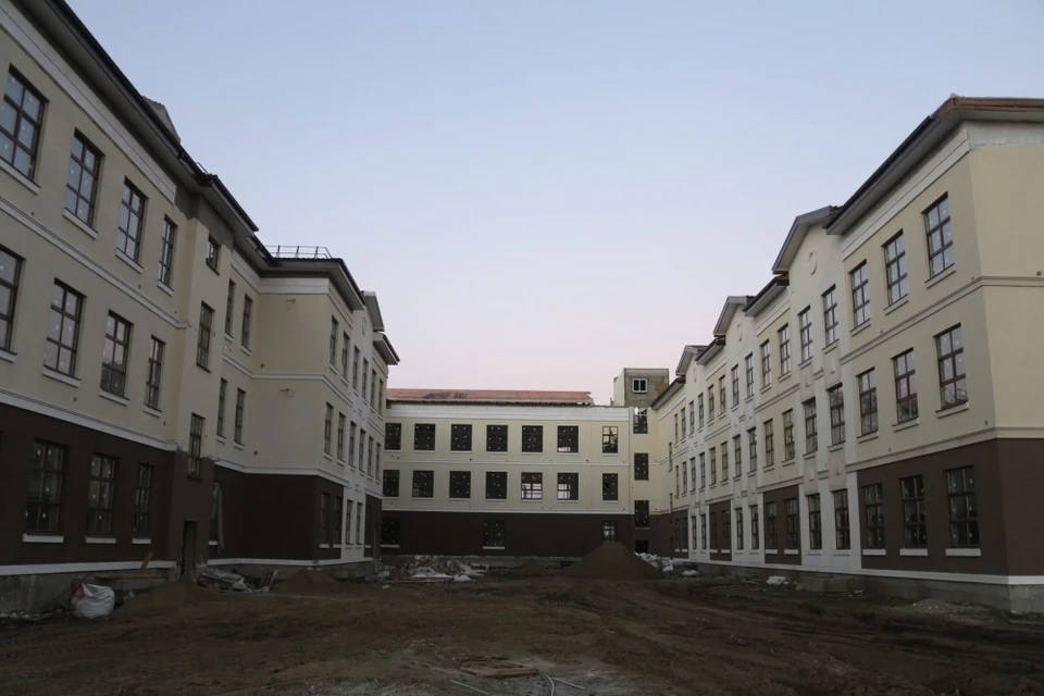Строительство школы в Новознаменском Фото: krd.ru