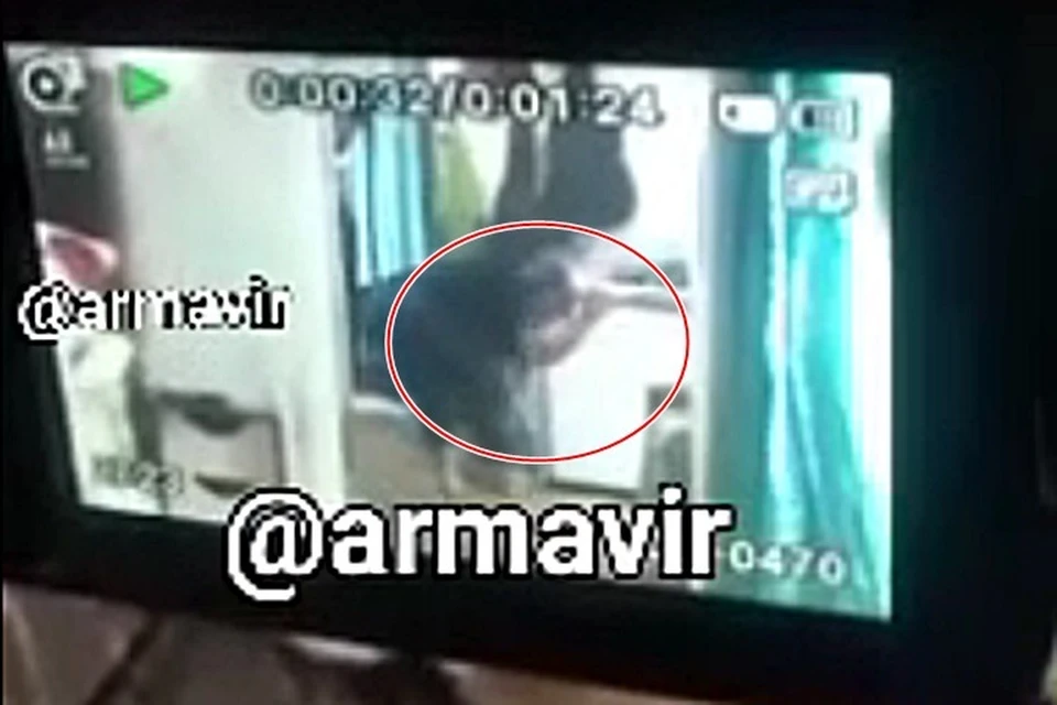 Скриншот с видео ЧП Армавир