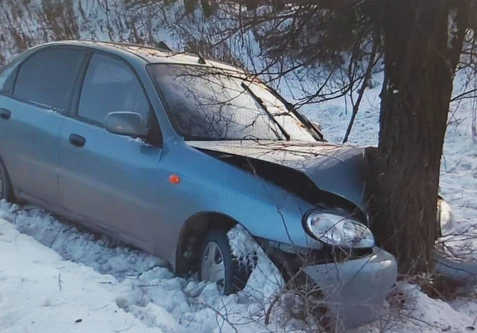 Автомобиль врезался в дерево