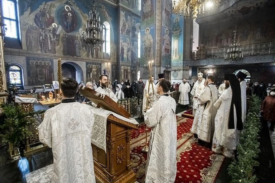 Православные кузбассовцы встретили Рождество. ФОТО: пресс-служба Кузбасской митрополии