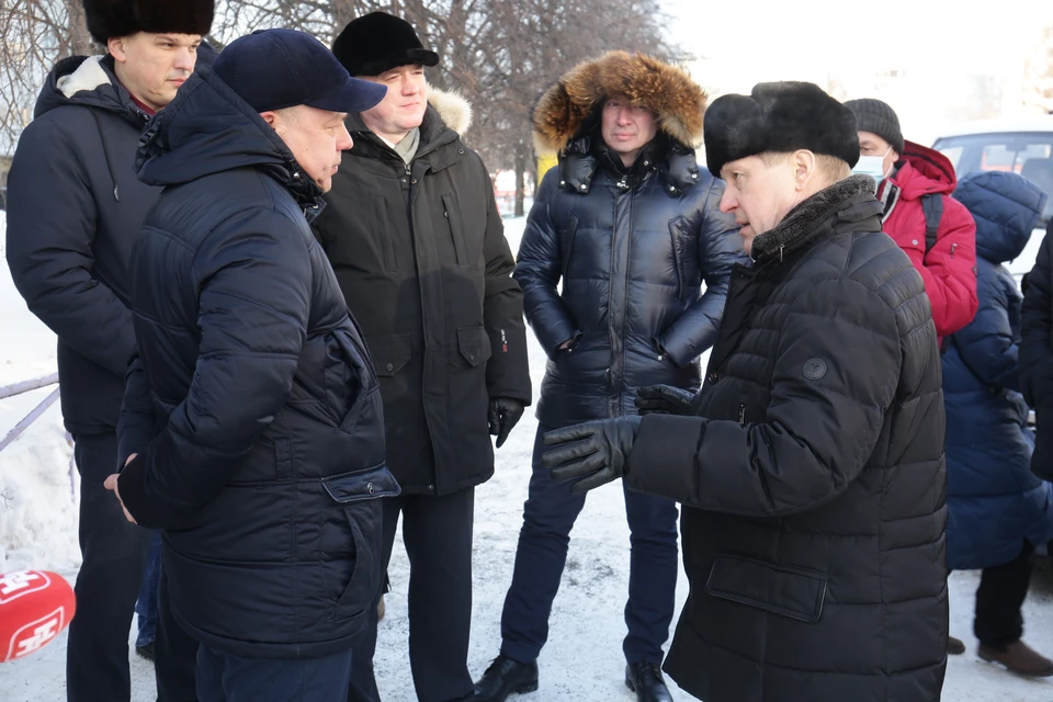 Глава города проконтролировал уборку снега. Фото: предоставлено мэрией Новосибирска.