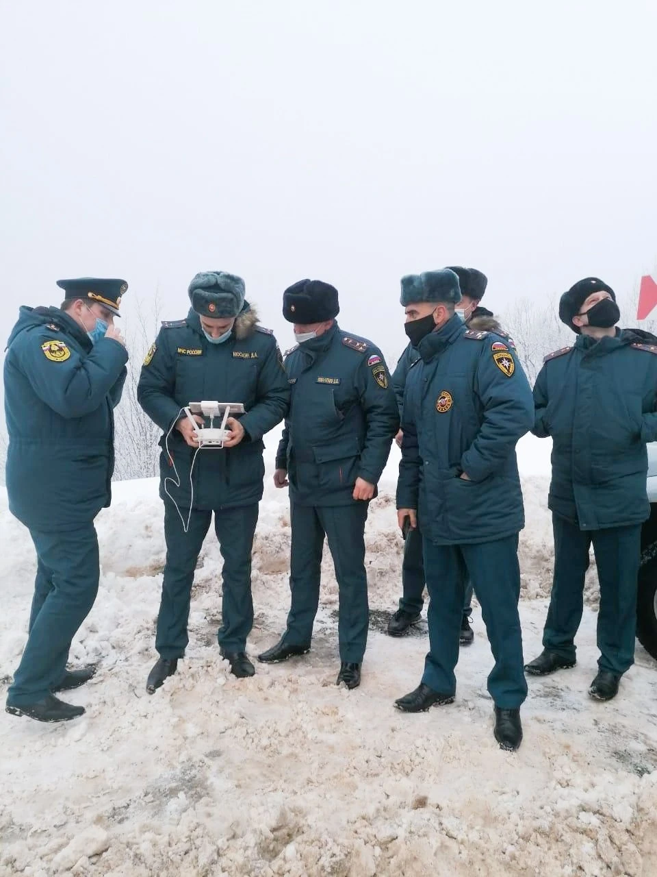 Два баспилотника мониторят обстановку на дорогах. Фото: ГУ МЧС по РК