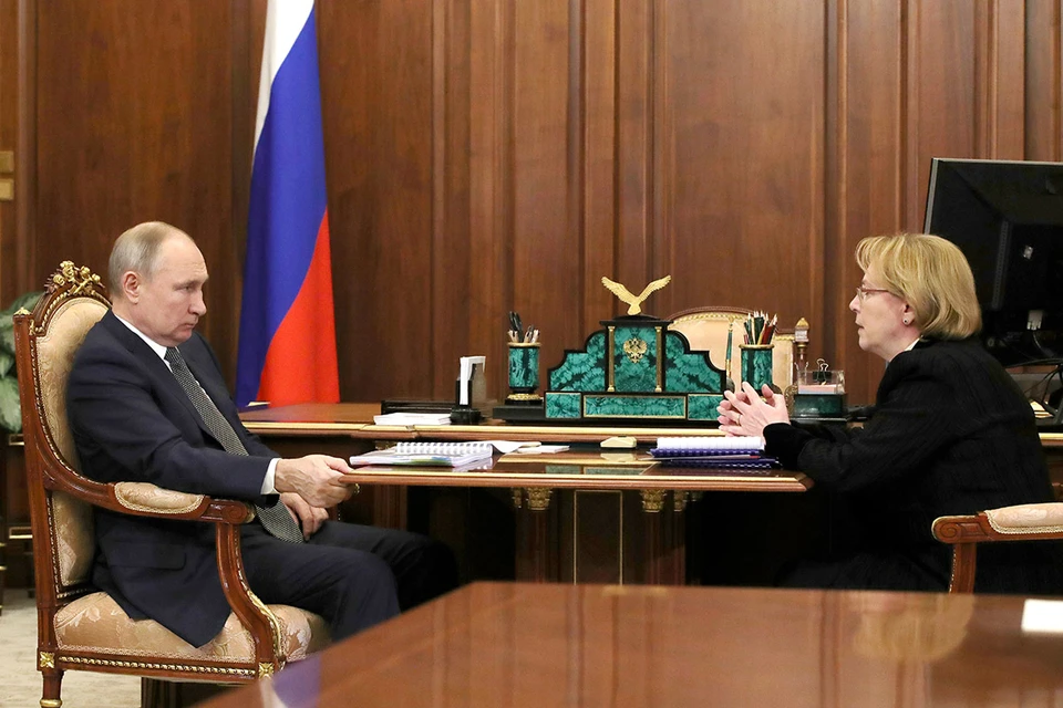 Президент принял в Кремле отчёт главы МФБА. Фото: Михаил Климентьев/ТАСС