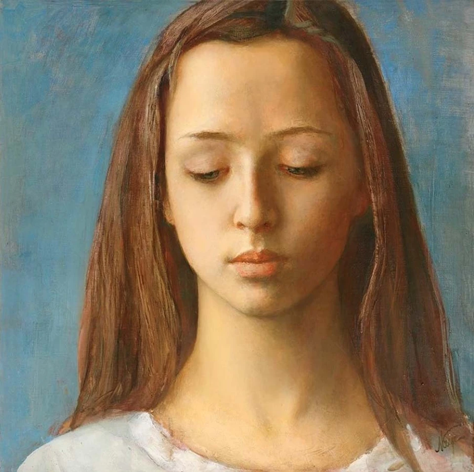 "Портрет дочери", художница Мария Кириллова, пресс-служба Краснодарского выставочного зала