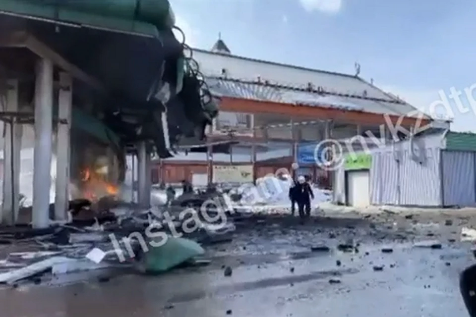 На автозаправочной станции в Новокузнецке прогремел взрыв. ФОТО: кадр видео инстаграм ЧП|ДТП НОВОКУЗНЕЦК