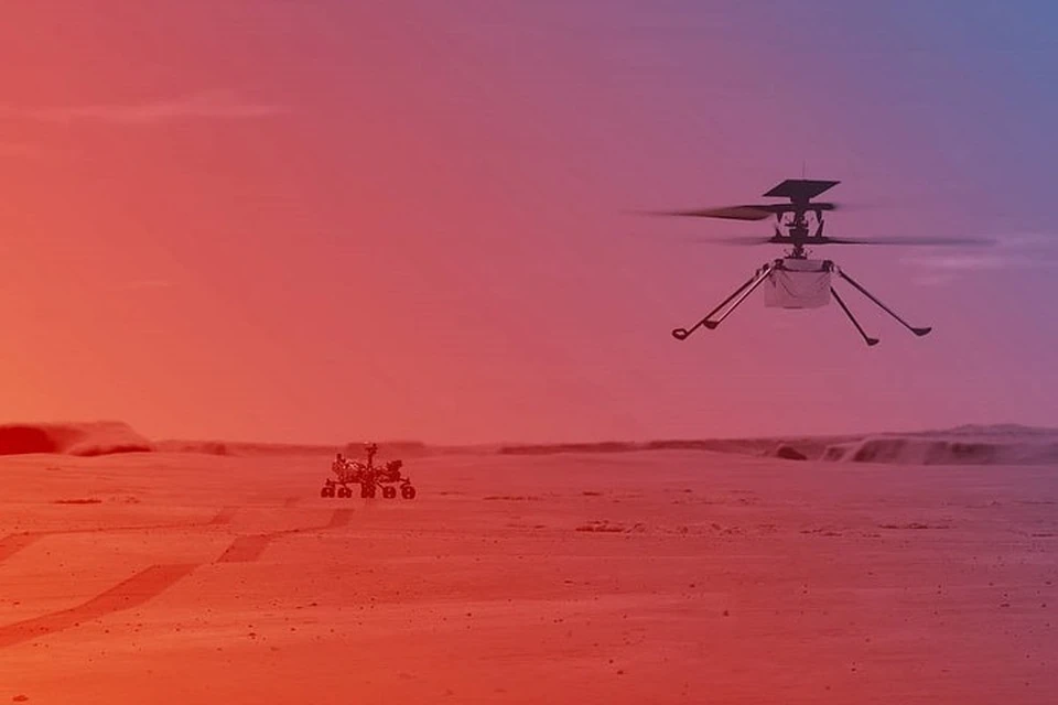 Первые испытания вертолета Ingenuity, доставленного на Марс на борту марсохода Perseverance, состоятся не раньше 11 апреля. Фото: сайт НАСА, NASA/JPL-Caltech