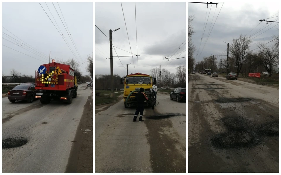 В Рязани залатали ямы на разбитой улице Промышленной, по которой проехал губернатор. Фото: vk.com/voditelrzn62