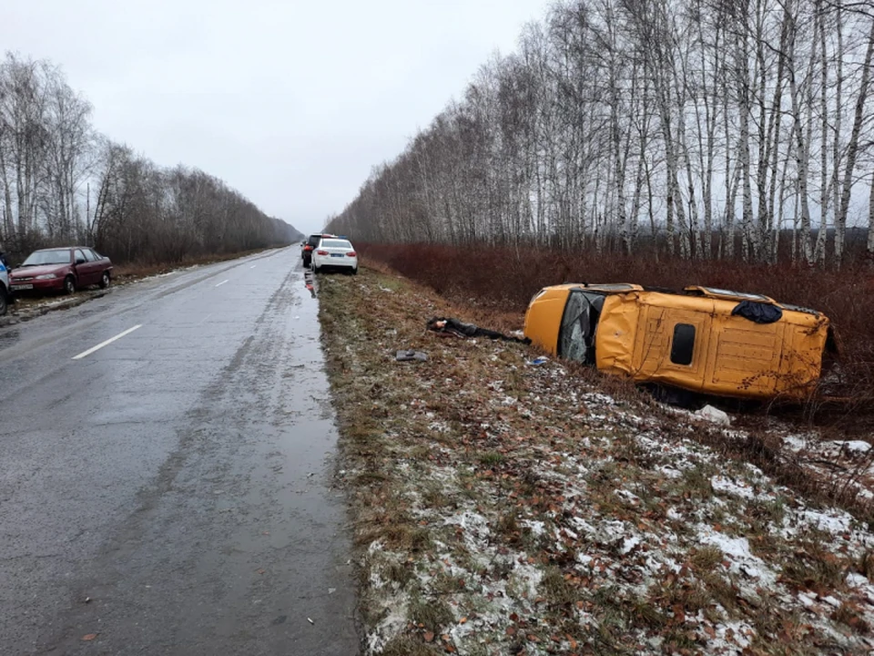 Хлебовозка попала в дтп