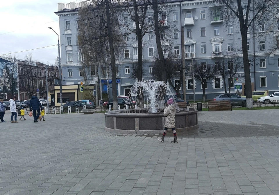 В Смоленске в сквере «Парк Пионеров» заработал фонтан. Фото: Денис Панкратов, ВК.