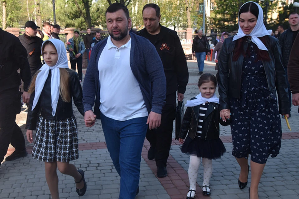 На Пасху Денис Пушилин с семьей посетил храм Петра и Февронии. Фото: denis-pushilin.ru