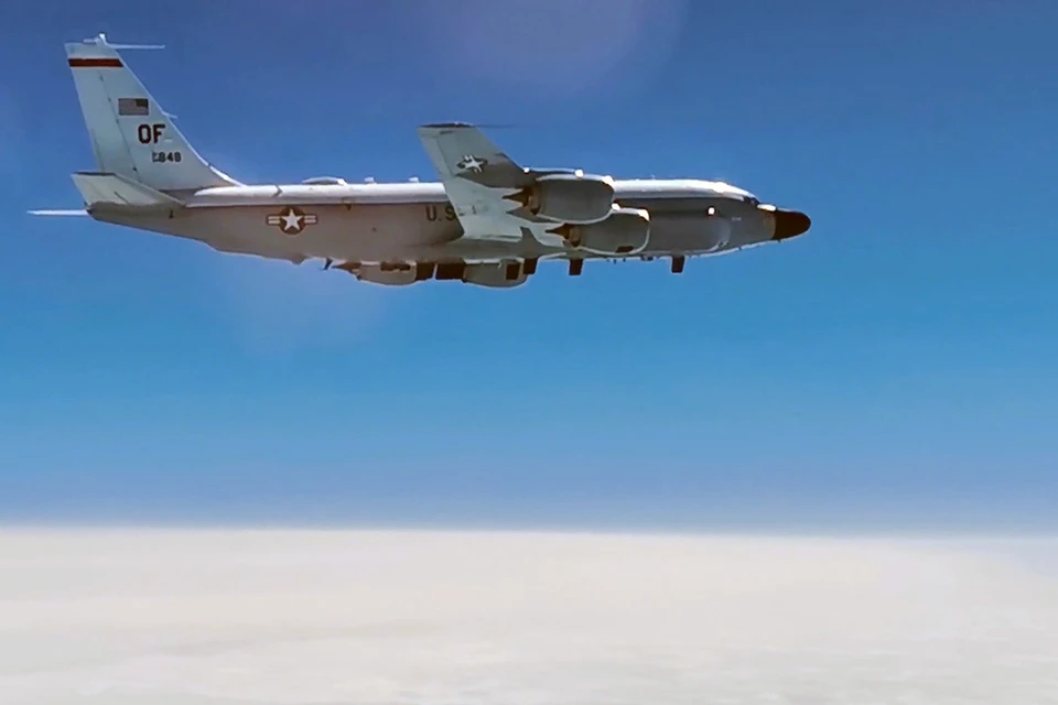 Интенсивность полётов в Арктике самолётов авиации ВВС США сильно возросла. Фото: Снимок с видео/Пресс-служба Минобороны РФ/ТАСС