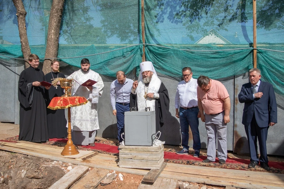 Закладку камня и молебен совершили 18 мая Фото: пресс-служба Ижевской епархии