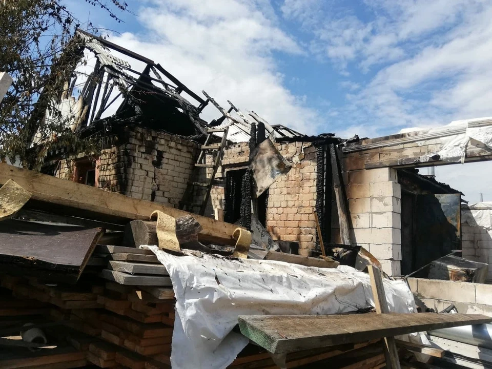 Пожар в Ленинском районе Саратова