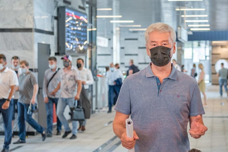Сергей Собянин подчеркнул, что маска в транспорте - святое. Фото: пресс-служба мэра и Правительства Москвы