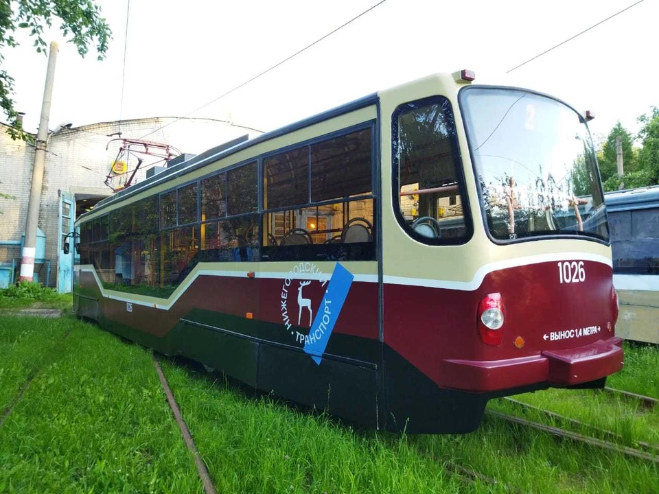 Нижегородские трамваи маршрута №2 стилизуют под ретро Фото: пресс-служба администрации Нижнего Новгорода