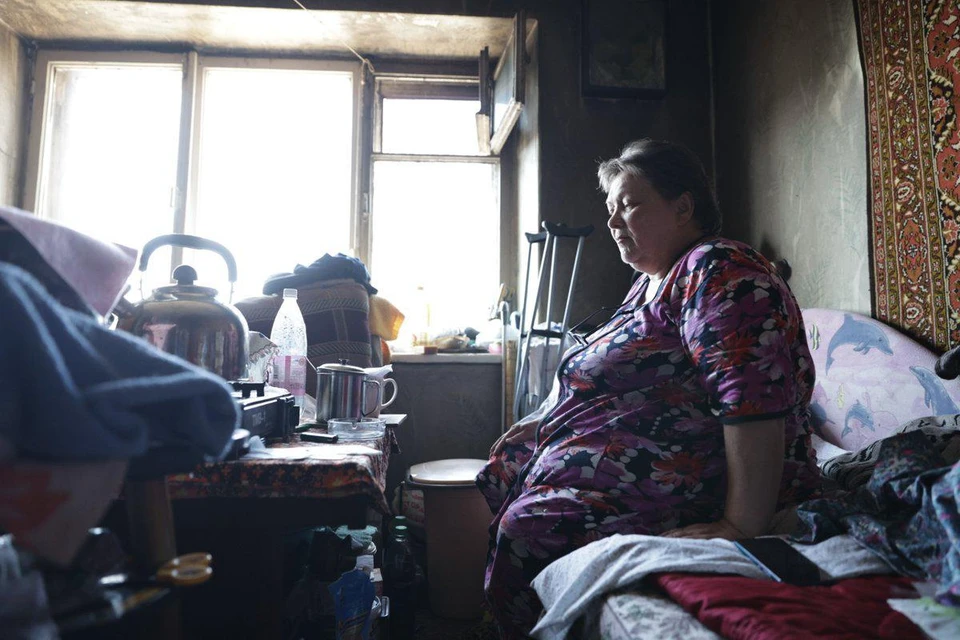 Женщина осталась без жилья после пожара. Фото: Фонд Святой Екатерины