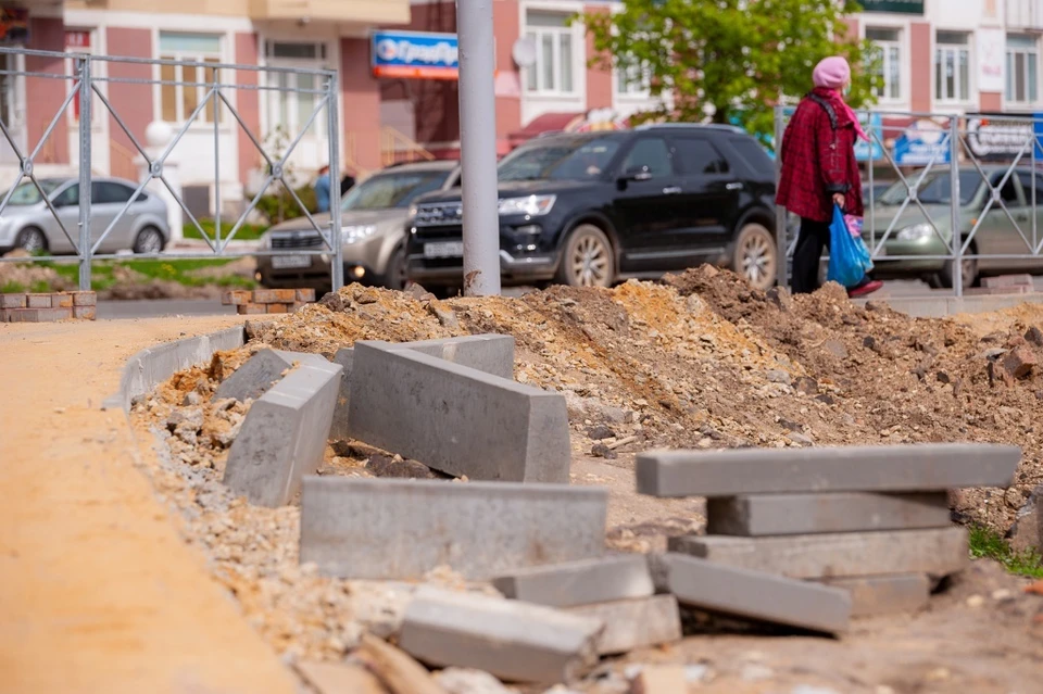 Ремонт Октябрьской улицы в Орле затягивается