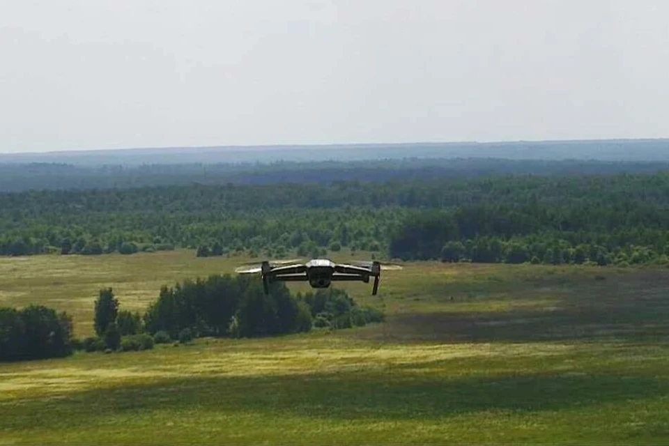 Специальные дроны позволяют вести воздушный мониторинг зеленых зон области. Фото: лесопожарная служба Брянской области.