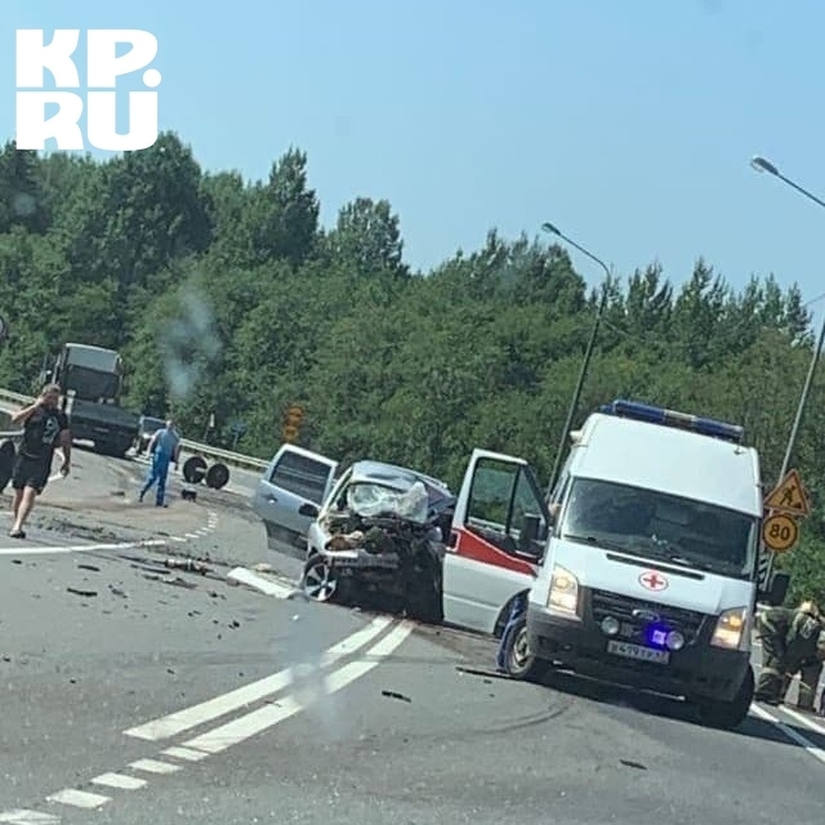 Фото с места смертельного ДТП у Пикалево в Ленобласти - KP.RU