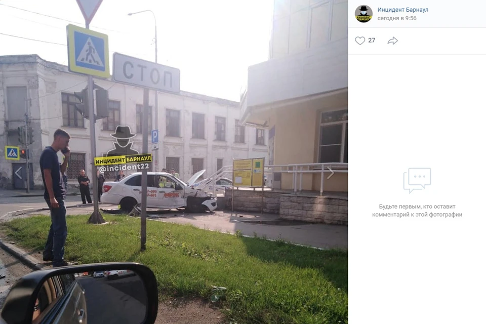 ДТП в Барнауле (фото: скриншот сайта https://vk.com/incident22)