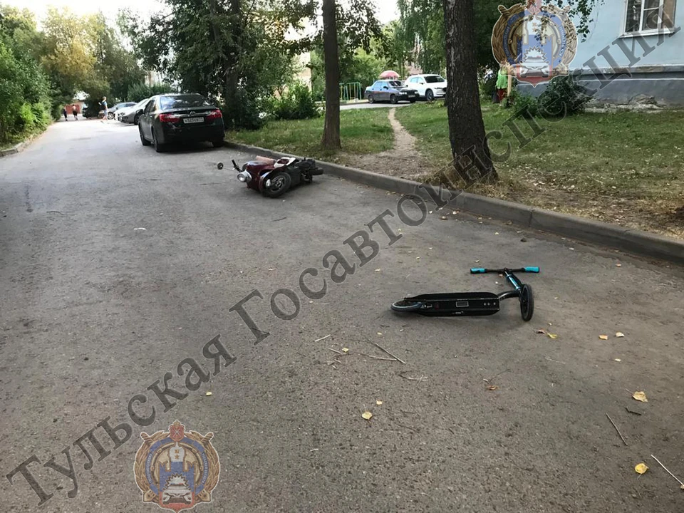 Самокат против мопеда: в Тульской области сбили девочку
