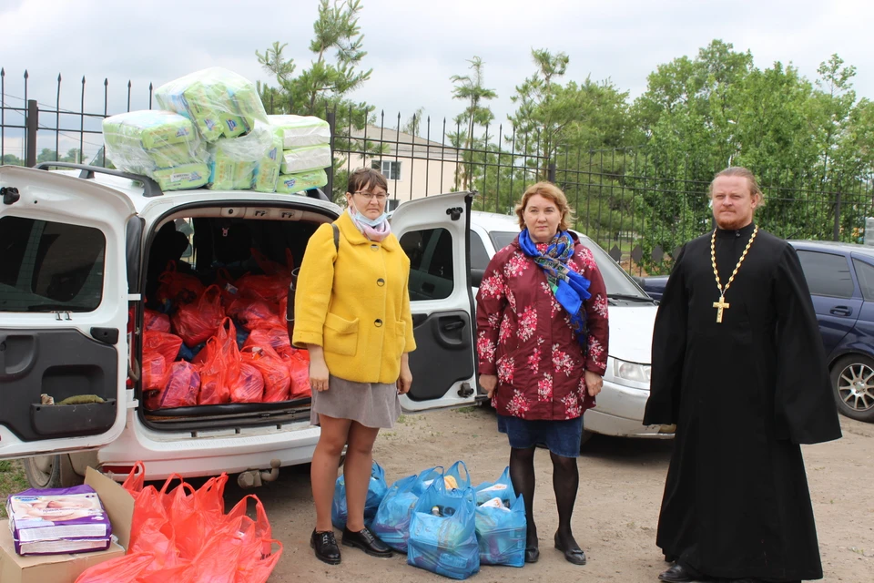 Выездной центр гуманитарной помощи в селе Романовка Саратовской области