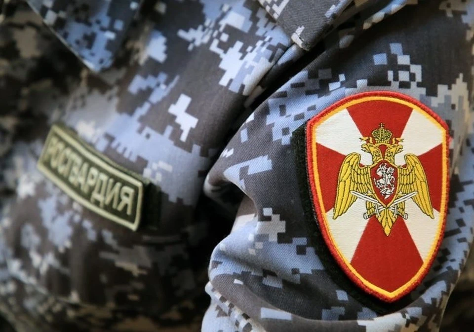 Прибывшие сотрудники Росгвардии доставили преступника в отделение полиции.