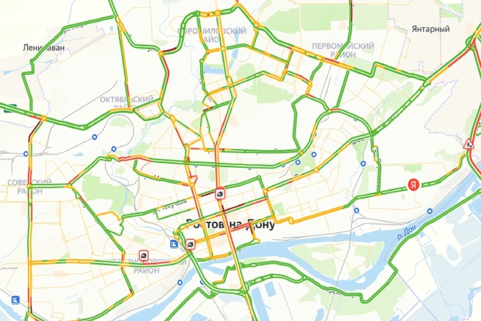 Вечерние пробки в Ростове