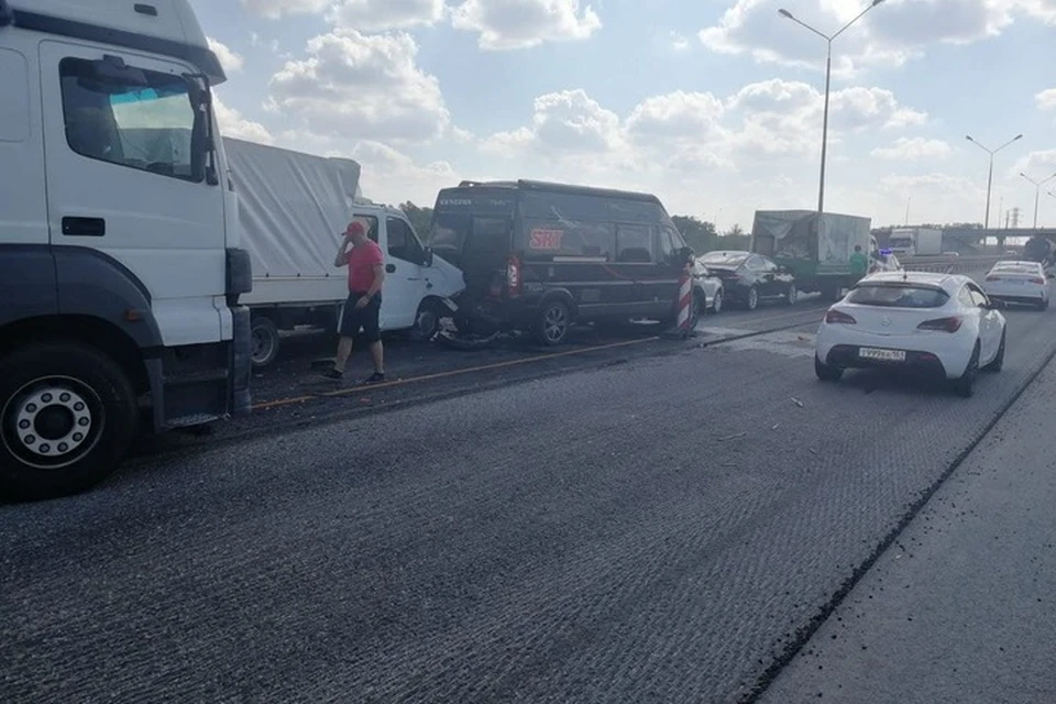 Массовое ДТП на трассе "Дон". Фото: пресс-служба Госавтоинспекции по Краснодарском краю