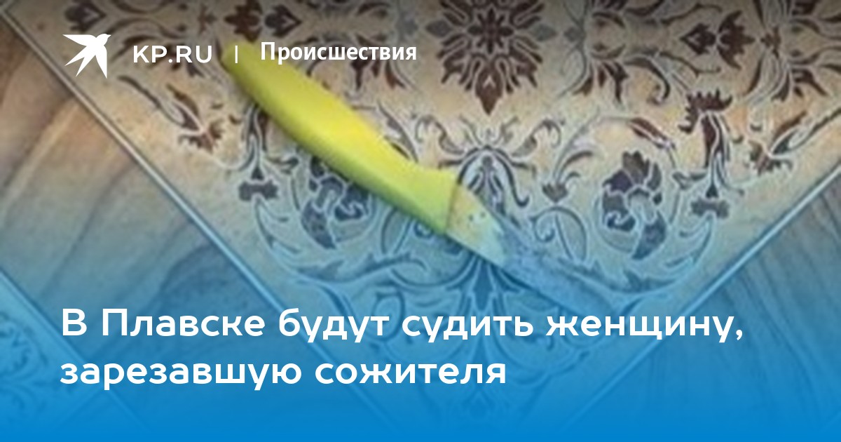 В Плавске будут судить женщину, зарезавшую сожителя - Vimarsana News