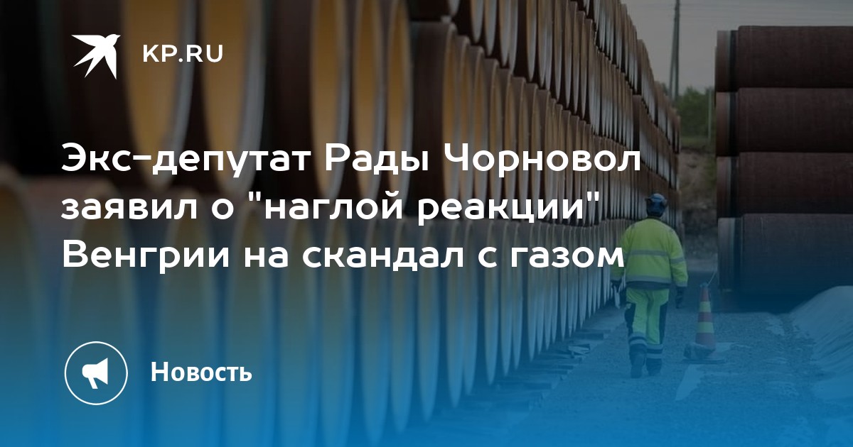 Экс-депутат Рады Чорновол заявил о "наглой реакции" Венгрии на скандал с газом - Vimarsana News