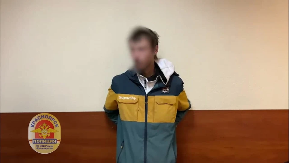 В Красноярске мужчина с топором ограбил девушку на 150 тысяч рублей. Фото: скриншот из видео МВД по Красноярскому краю