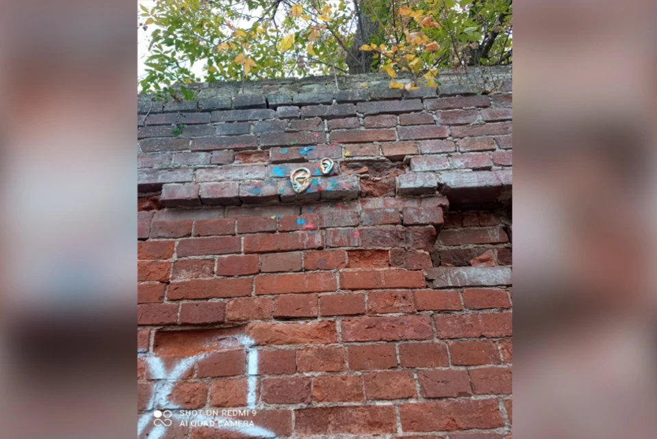 от такие уши замечены на старой стене в одном из тверских дворов. Фото: VK/Тверь.Граффити