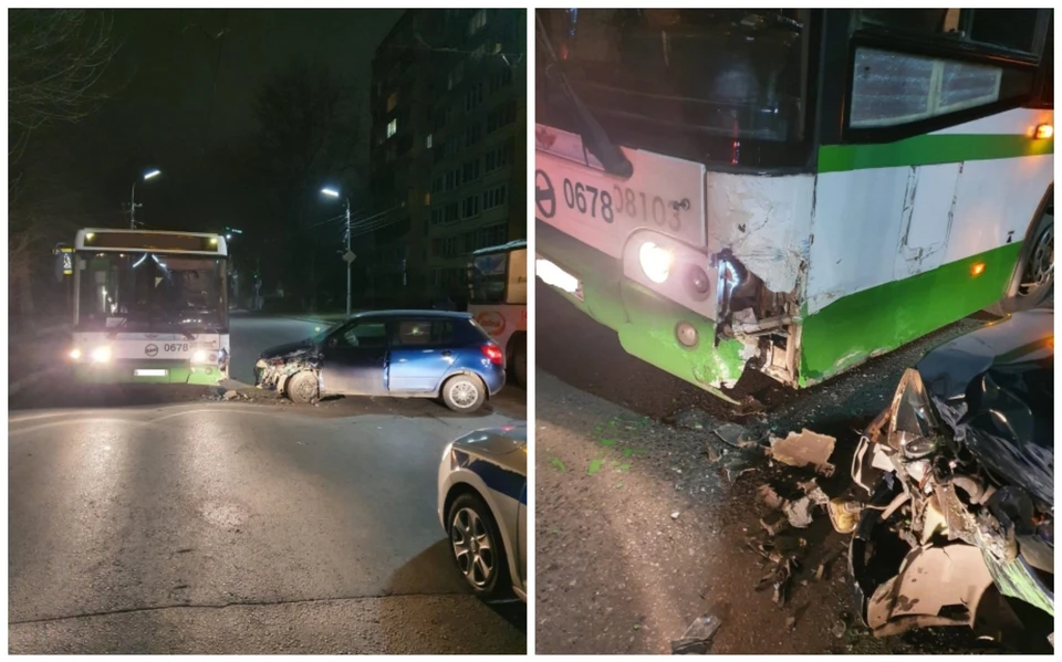17 ноября на улице Новой в Рязани автомобиль Skoda столкнулся с городским автобусом.